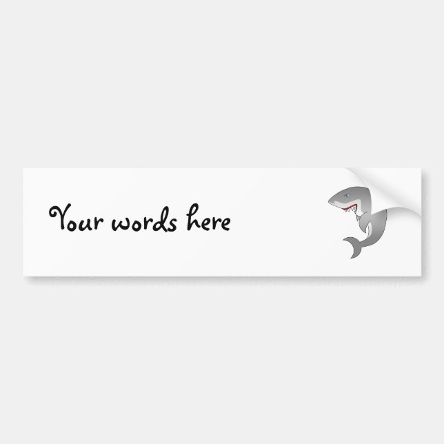 Adesivo Para Carro Grande tubarão branco (Frente)