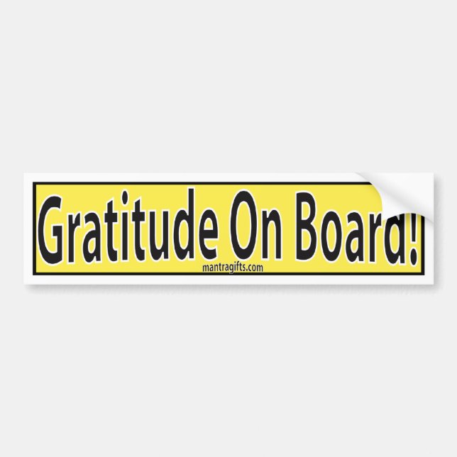ADESIVO PARA CARRO GRATITUDE A BORDO DO SINAL (Frente)
