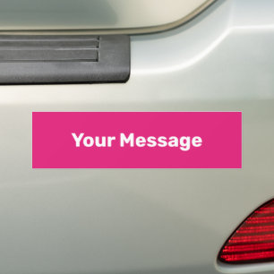 Adesivo Para Carro Gravar Modelo de Texto Branco e Rosa Quente da Men