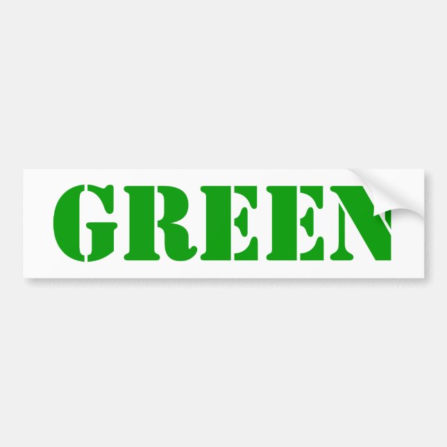 Adesivo Para Carro GREEN Bumber Sticker (Frente)