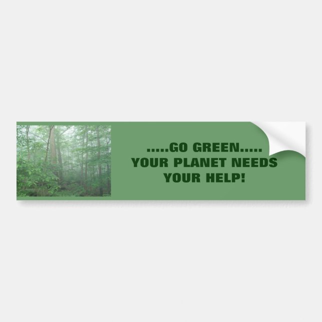 Adesivo Para Carro GREEN Bumper Sticker (Frente)
