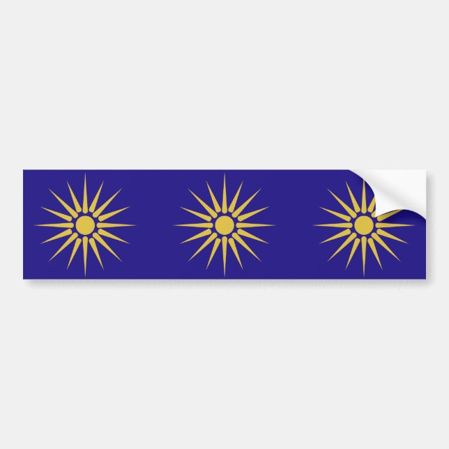 Adesivo Para Carro Grego Macedónia, bandeira da piscina (Frente)