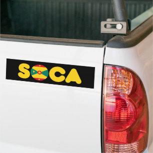 Adesivo Para Carro Grenada Flag Soca Music Caribe Granadiano