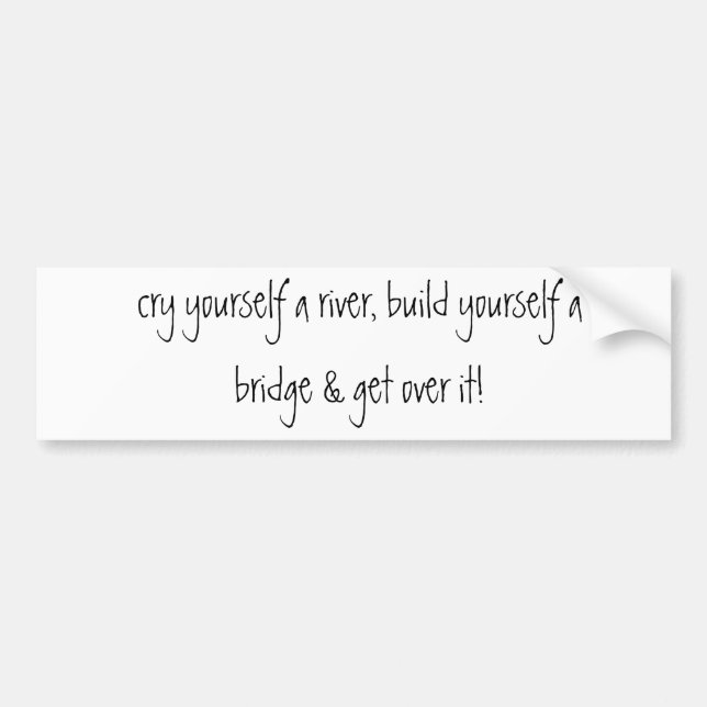 Adesivo Para Carro grito você mesmo um rio, construção você mesmo uma (Frente)