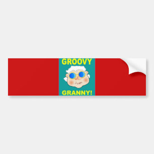 Adesivo Para Carro Groovey Granny Cartoon