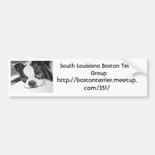 Adesivo Para Carro Grupo de Boston Terrier Meetup