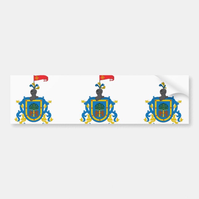 Adesivo Para Carro Guadalajara y Estado de Jalisco, México (Frente)