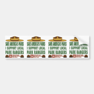 Adesivo Para Carro guarda florestal de parque bumper_sticker_x4