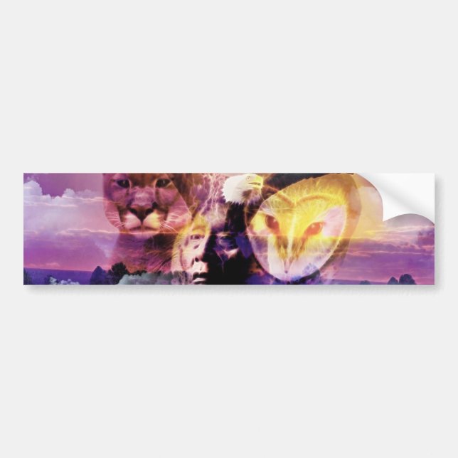 Adesivo Para Carro Guerreiro Indiano Nativo Americano (Frente)