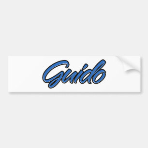 Adesivo Para Carro Guido Name blue Aufkleber Sticker Autoaufkleber