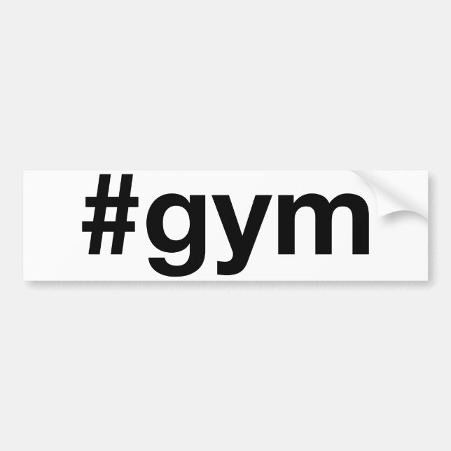 Adesivo Para Carro GYM Hashtag (Frente)