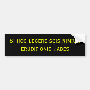 Adesivo Para Carro Habes hoc dos eruditionis do nimium dos scis do