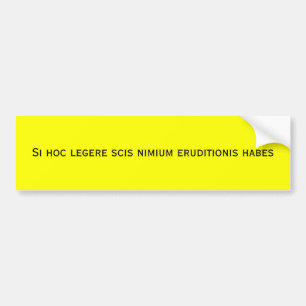 Adesivo Para Carro Habes hoc dos eruditionis do nimium dos scis do
