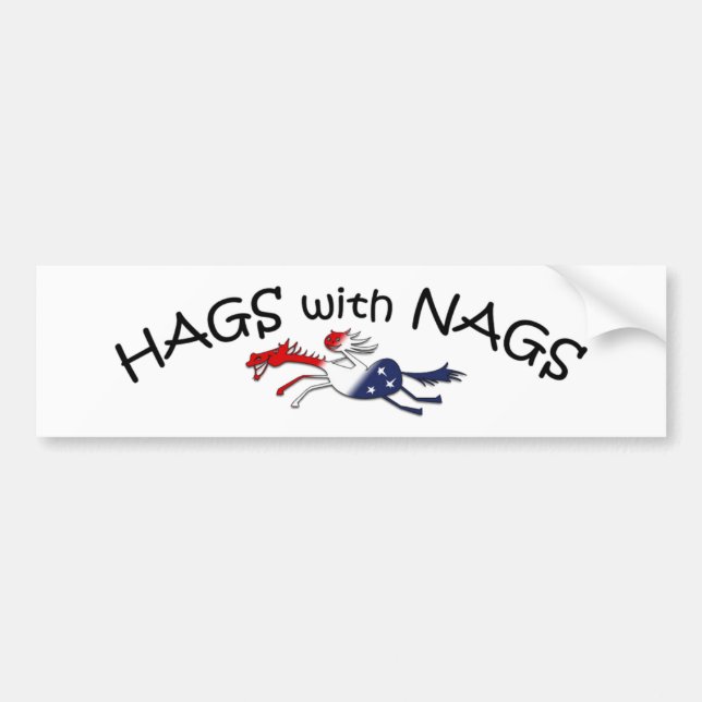 Adesivo Para Carro Hags com Nags Patriotic Bumper Sticker (Frente)