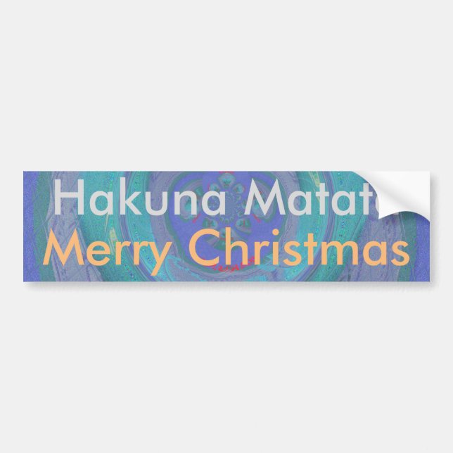 Adesivo Para Carro Hakuna Matata Felry designs gráficos de Natal (Frente)