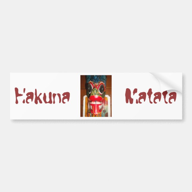 Adesivo Para Carro Hakuna Matata Personalizar Produto (Frente)