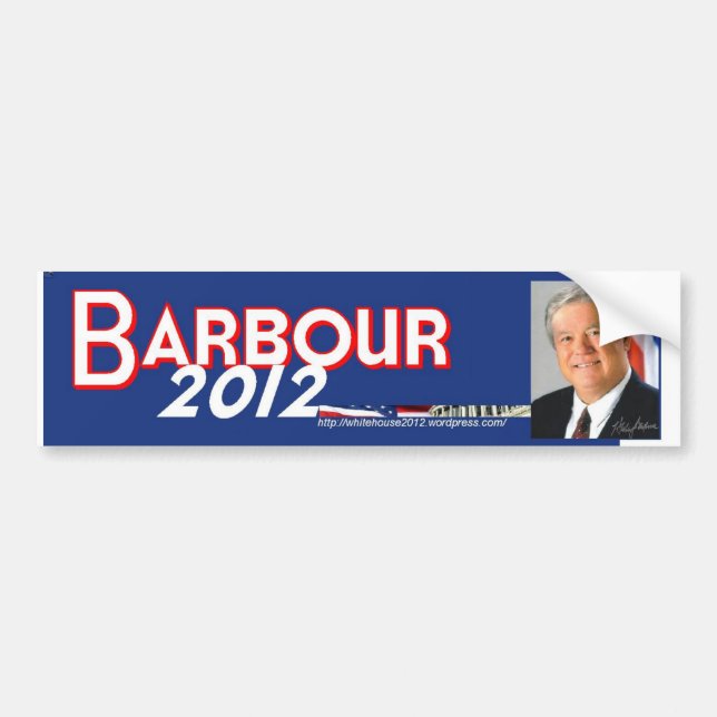 Adesivo Para Carro Haley Barbour 2012 (Frente)