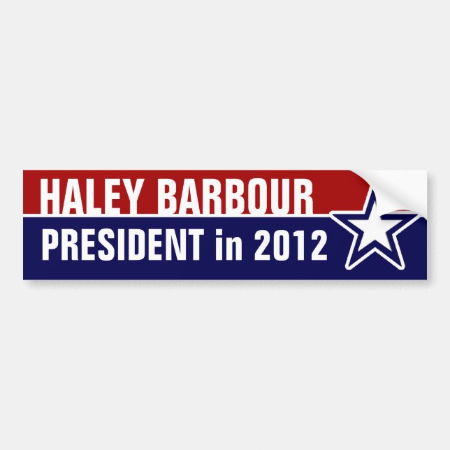 Adesivo Para Carro Haley Barbour em 2012 (Frente)