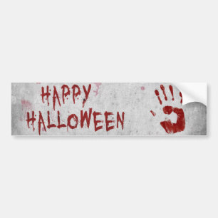 Adesivo Para Carro Halloween Bloody Handprint