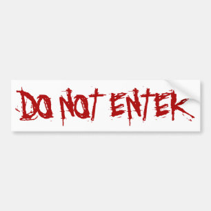Adesivo Para Carro Halloween Não Entre no Sinal de Aviso Vermelho e