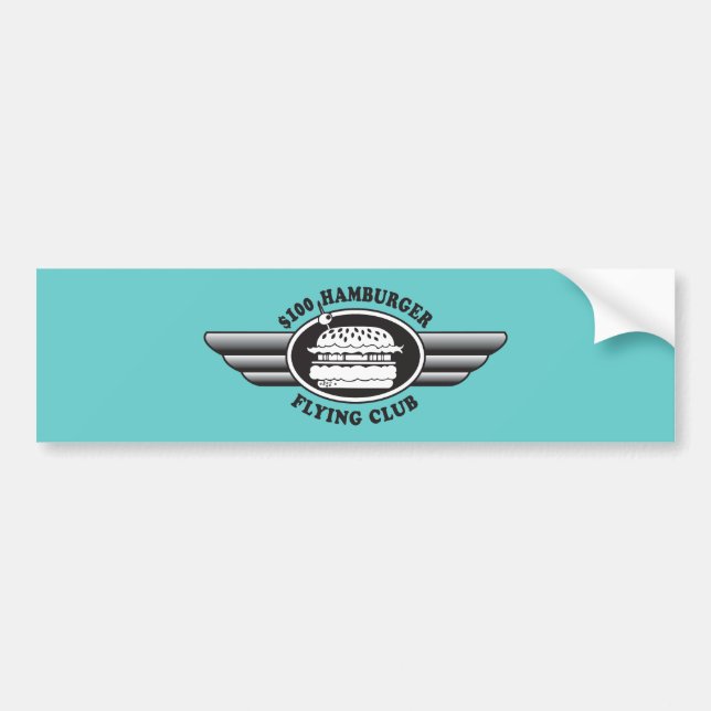 Adesivo Para Carro Hambúrger de 100 Dólares - Clube Voador (Frente)