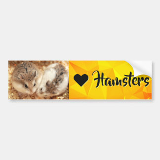 Adesivo Para Carro Hammyville - Eu Amo Hamster
