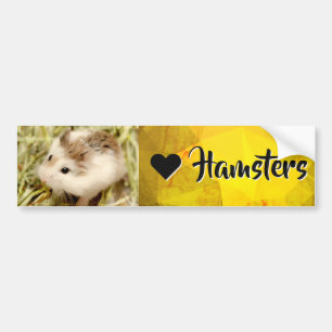 Adesivo Para Carro Hammyville - Eu Amo Hamster