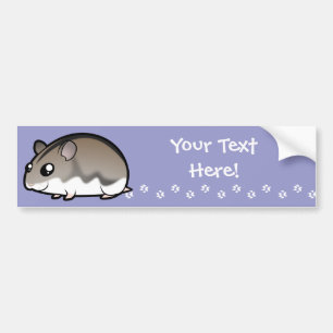 Adesivo Para Carro Hamster Anão Cartoon