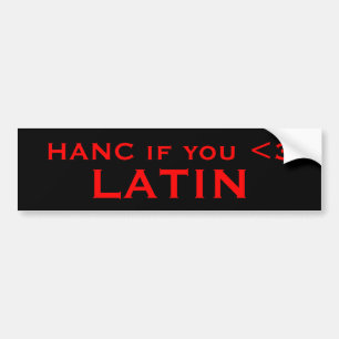 Adesivo Para Carro HANC se você <3, LATIN