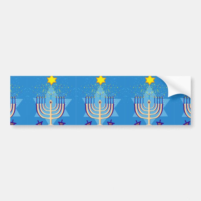 Adesivo Para Carro hanukkah menorah (Frente)