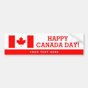 Adesivo Para Carro Happy Canada Day - Bandeira canadense patriótica