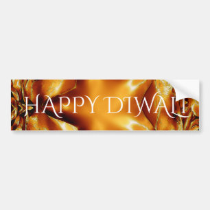 Adesivo Para Carro Happy Diwali saudando Dourada estrela brilhante de