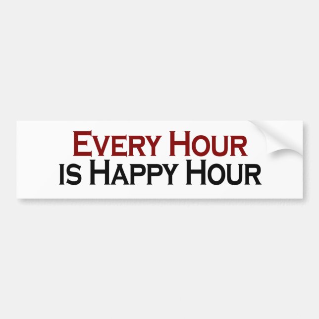 Adesivo Para Carro Happy hour cada hora (Frente)