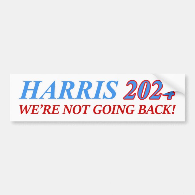 ADESIVO PARA CARRO HARRIS 2024 NÃO VOLTAMOS! KAMALA PRESIDENTE (Frente)
