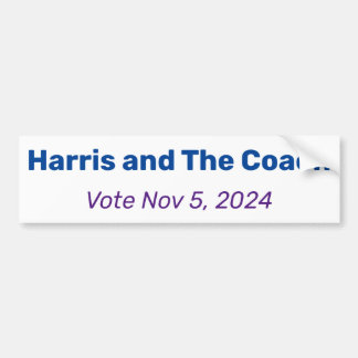 Adesivo Para Carro Harris e o treinador, votação no dia 5 de novembro