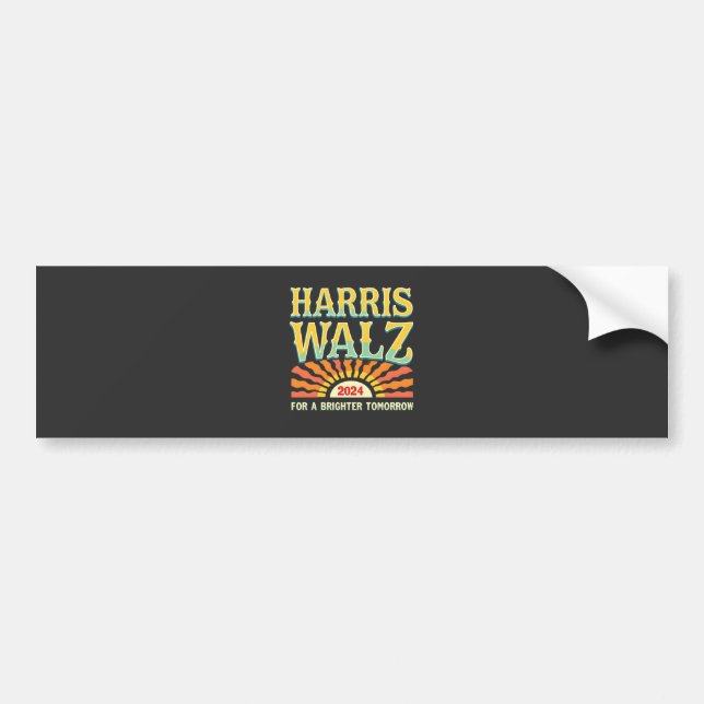 Adesivo Para Carro Harris Waltz para um amanhã brilhante Kamala Harri (Frente)