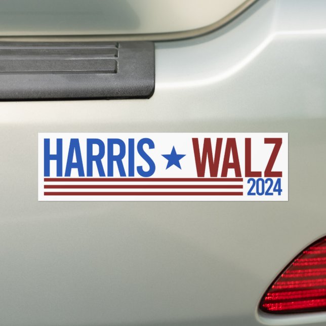 Adesivo Para Carro Harris Walz 2024 (No carro)