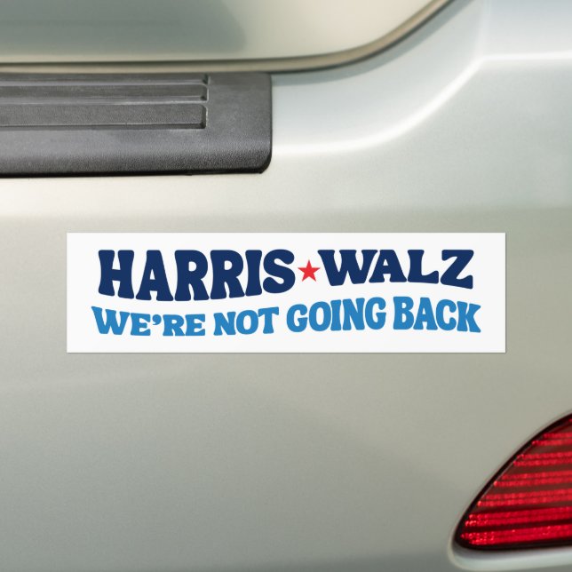 Adesivo Para Carro Harris Walz 2024 Não vamos voltar atrás (No carro)
