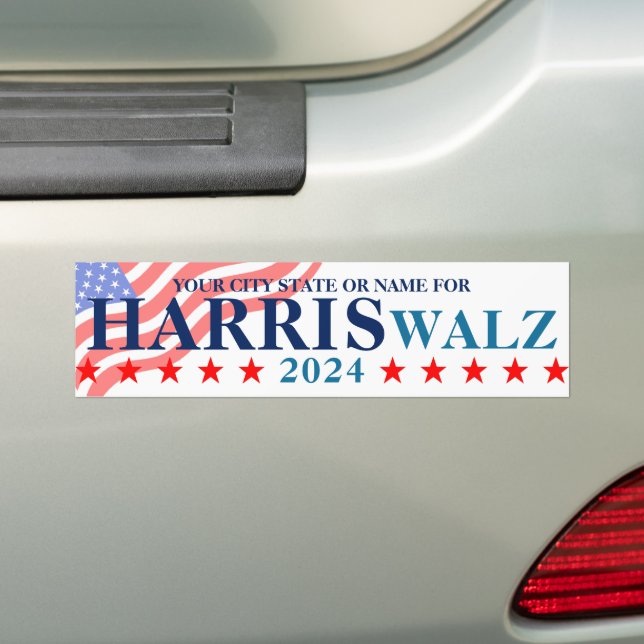 Adesivo Para Carro Harris Walz 2024 - Política Personalizada de Bande (No carro)