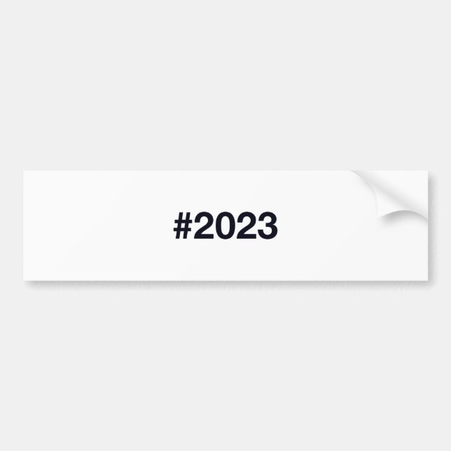 Adesivo Para Carro Hashtag 2023 (Frente)