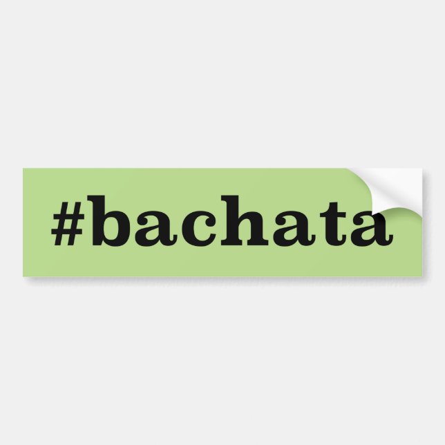 Adesivo Para Carro Hashtag Bachata (Frente)