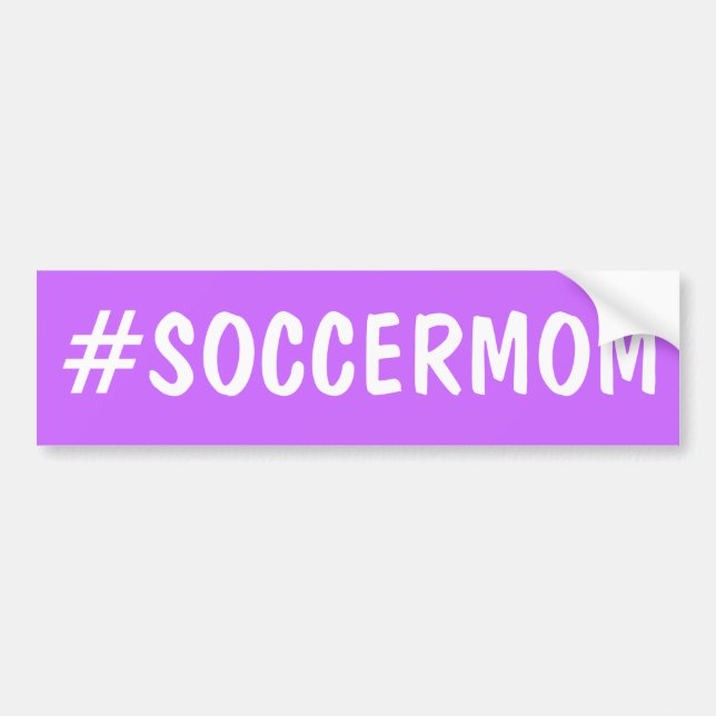 Adesivo Para Carro Hashtag Soccer Mãe (Frente)