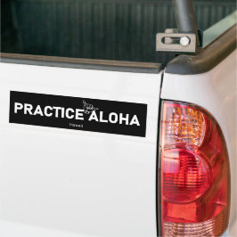Adesivo Para Carro Havaí - Pratique Aloha Shaka (Hang solto) Pára-cho