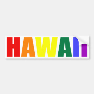 Adesivo Para Carro HAWAII em cores arco-íris