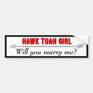 Adesivo Para Carro Hawk Tuah Girl Casado Me