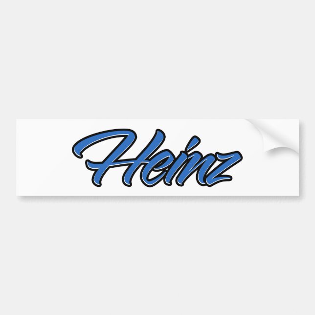 Adesivo Para Carro Heinz Name blue Aufkleber Sticker Autoaufkleber (Frente)