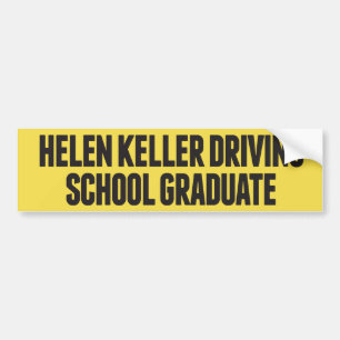 Adesivo Para Carro Helen Keller Dirigindo A Faculdade De Bumper Engra