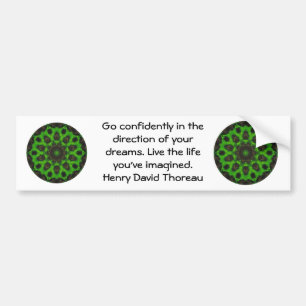 Adesivo Para Carro Henry David Thoreau Cotação do Sonho Motivaciona