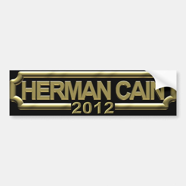 Adesivo Para Carro Herman Cain 2012 (Frente)