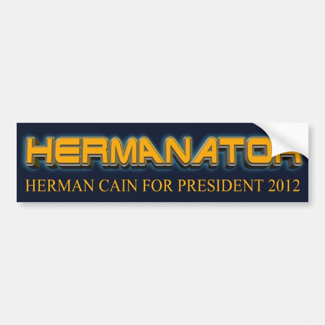Adesivo Para Carro Herman Cain 2012 (Frente)